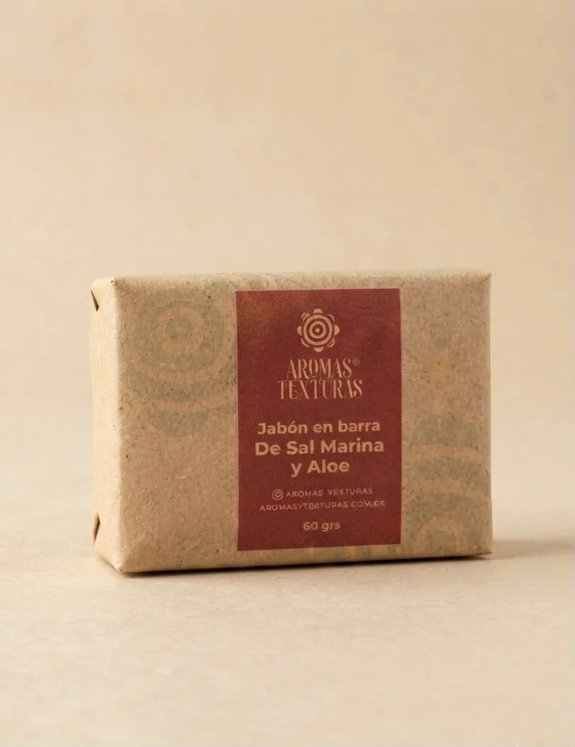 JABON EN BARRA DE SAL MARINA Y ALOE VERA 60grs AT-024 