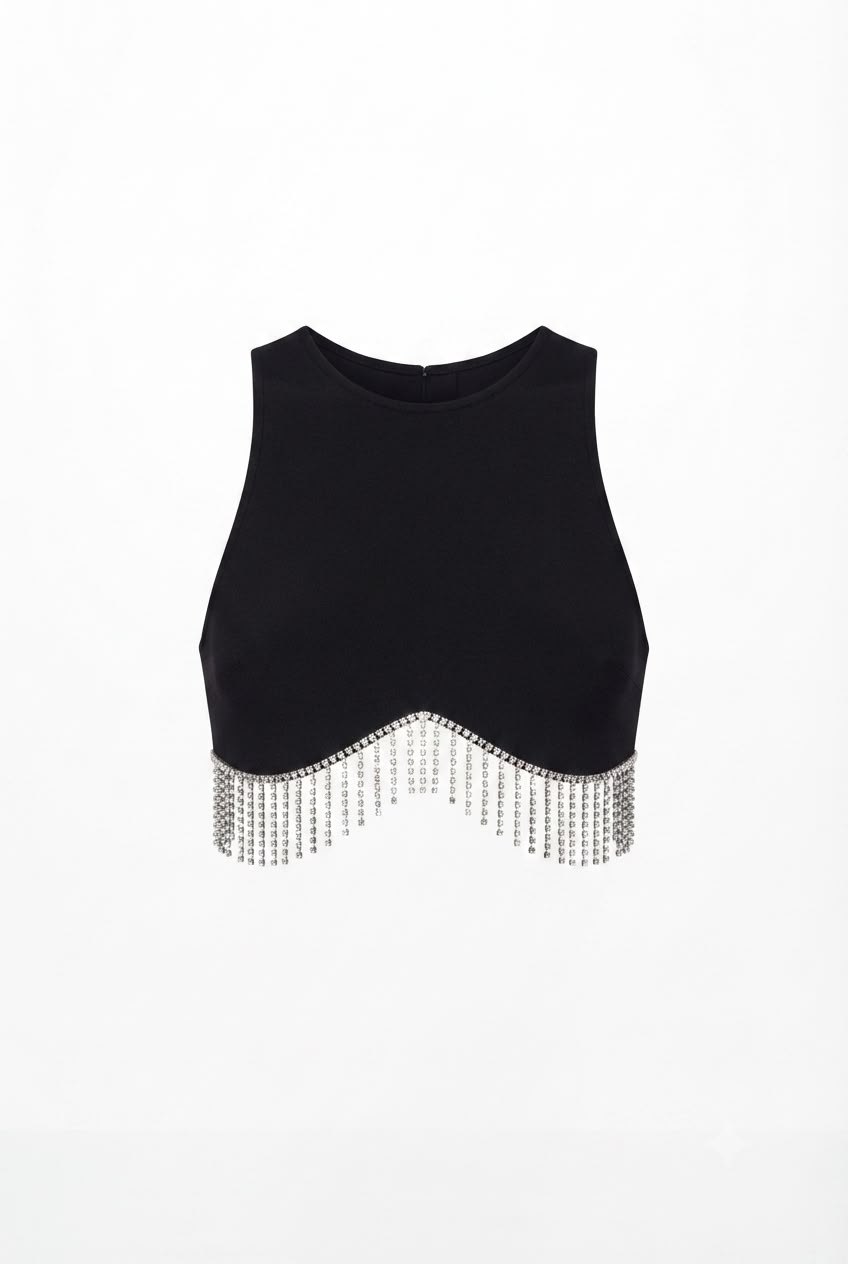 ZARA SEAMLESS RHINESTONE TOP 00101
