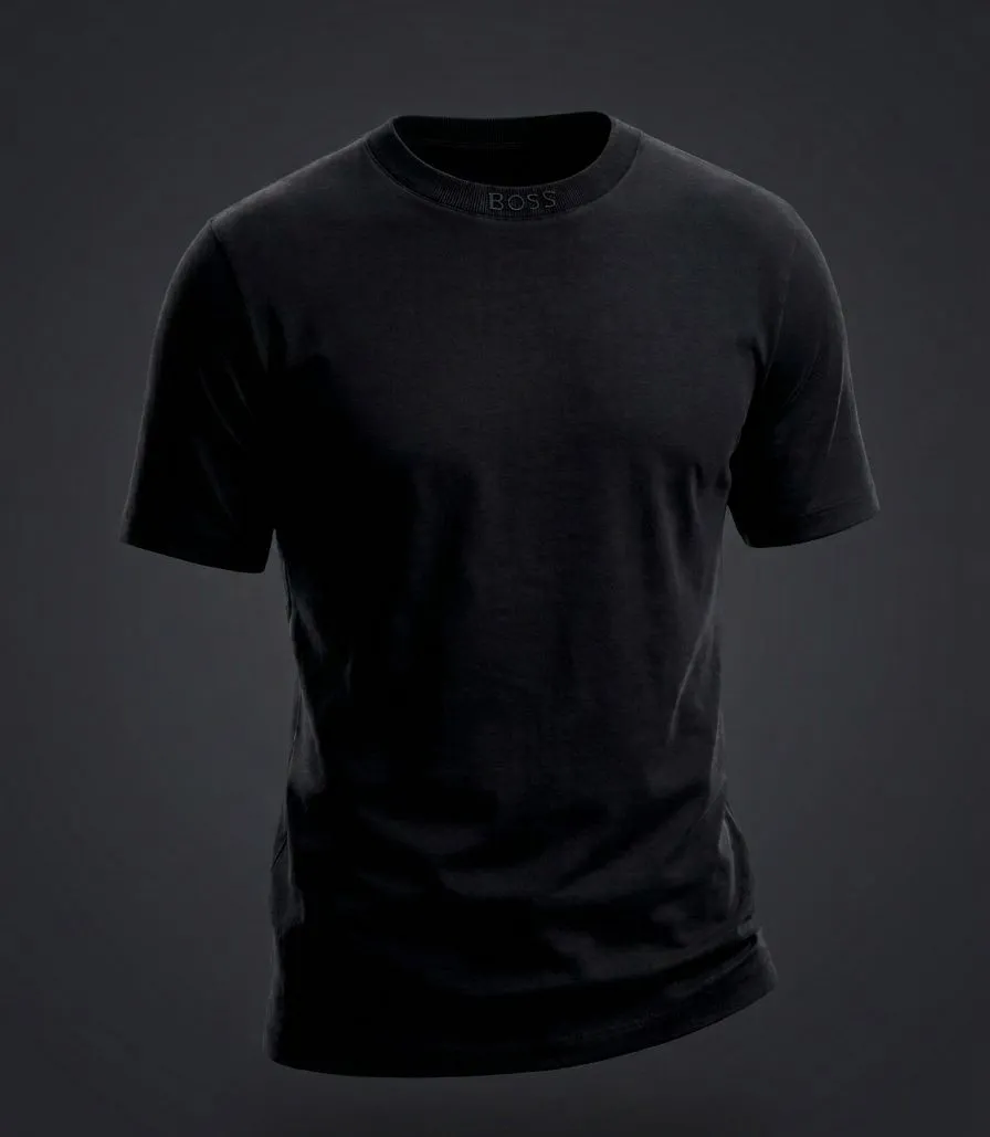 	Striped-collar T-shirt in cotton jersey