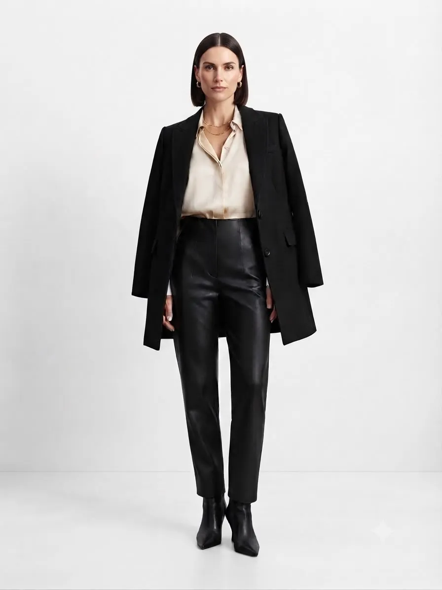 ZARA LEATHER PANTS 