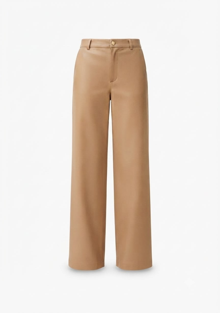 ZARA WIDE-LEG LEATHER TROUSERS 50381