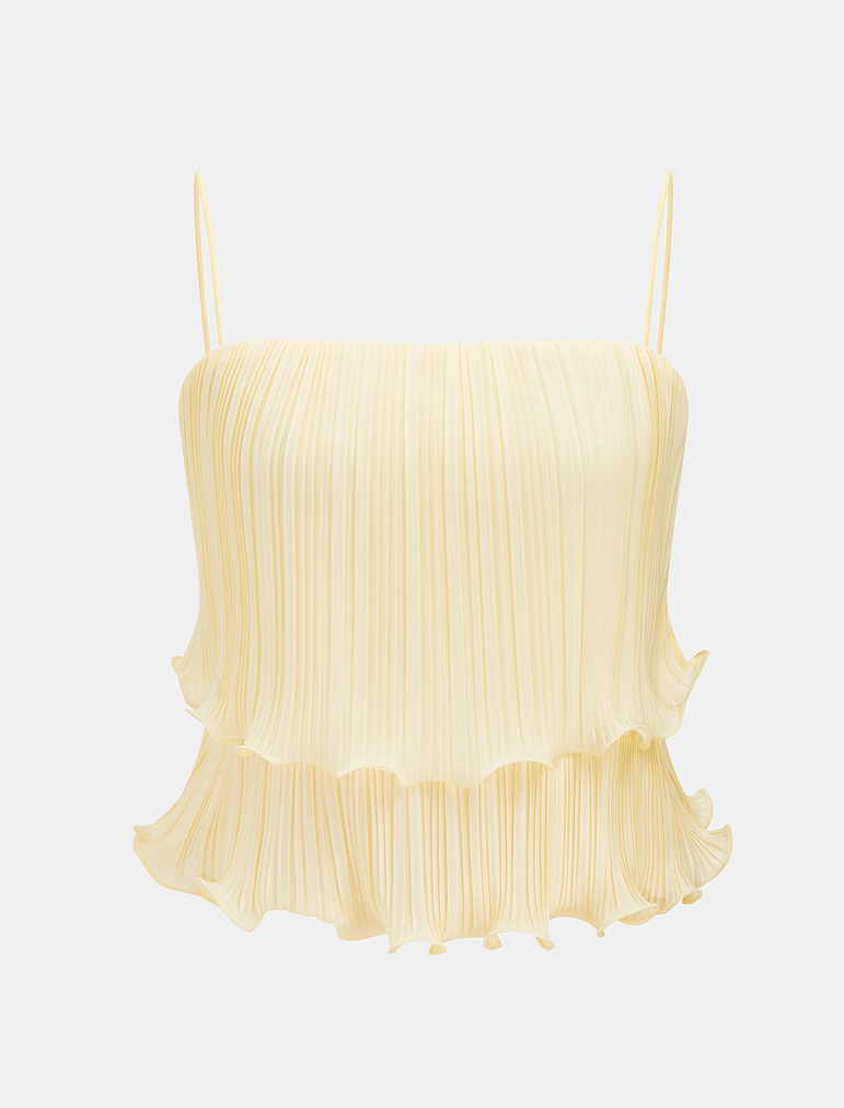 PLEATED LAYERED RUFFLE SKIRT SET 311058