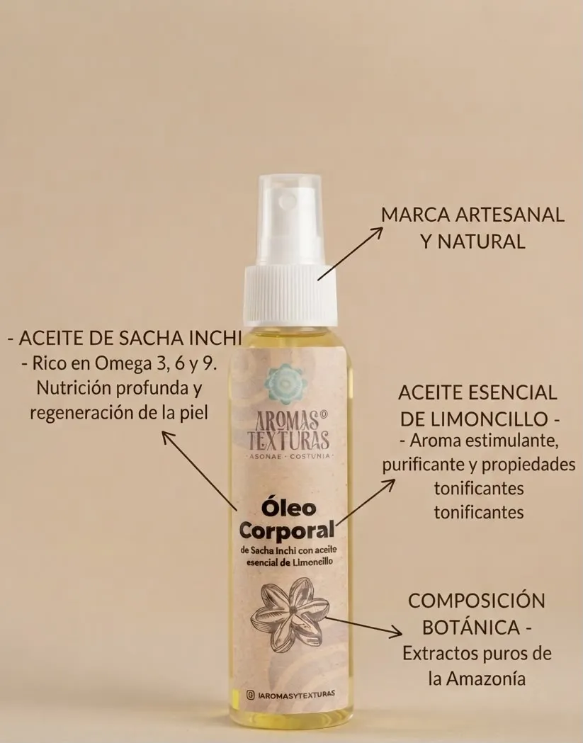 OLEO CORPORAL DE SACHA INCHI CON LAVANDA Y LIMOCILLO 150ml AT-005