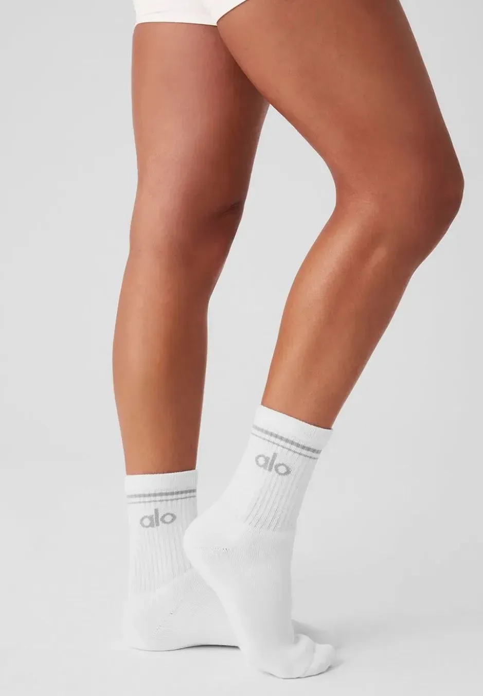 UNISEX HALF-CREW THROWBACK SOCK-WHITE