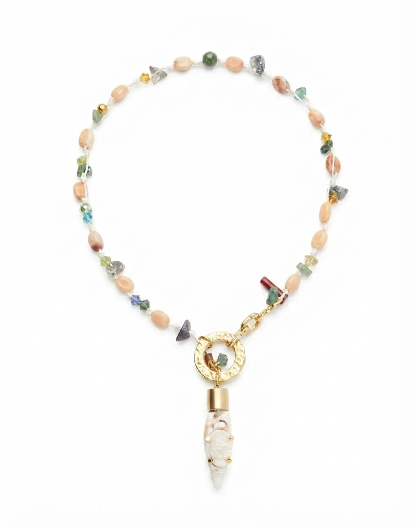 COLLAR DE PIEDRAS PIEDRAS NATURALES  QRIOSAS22 