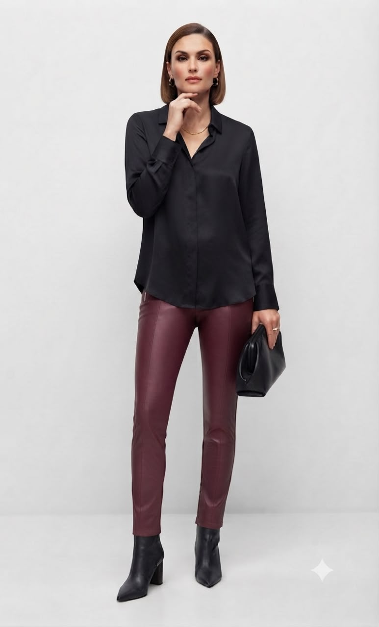 ZARA LEATHER PANTS 