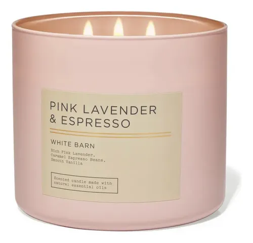 Vela Bath And Body Work Aroma Pink Lavanda Y Espresso
