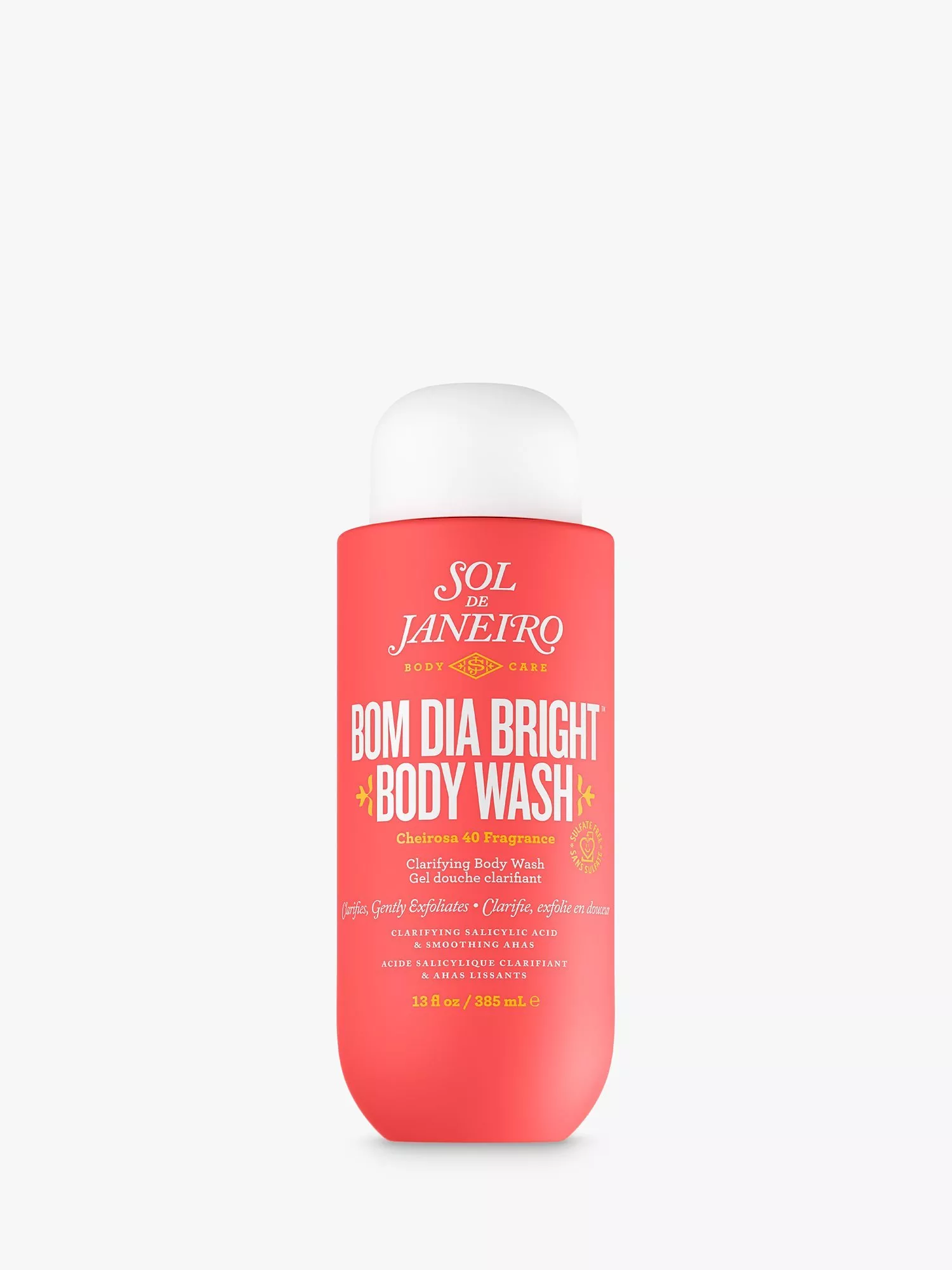 SOL DE JANEIRO BOM DIA BRIGHT CARIFYNG AHA BHA BODY WASH 385ML