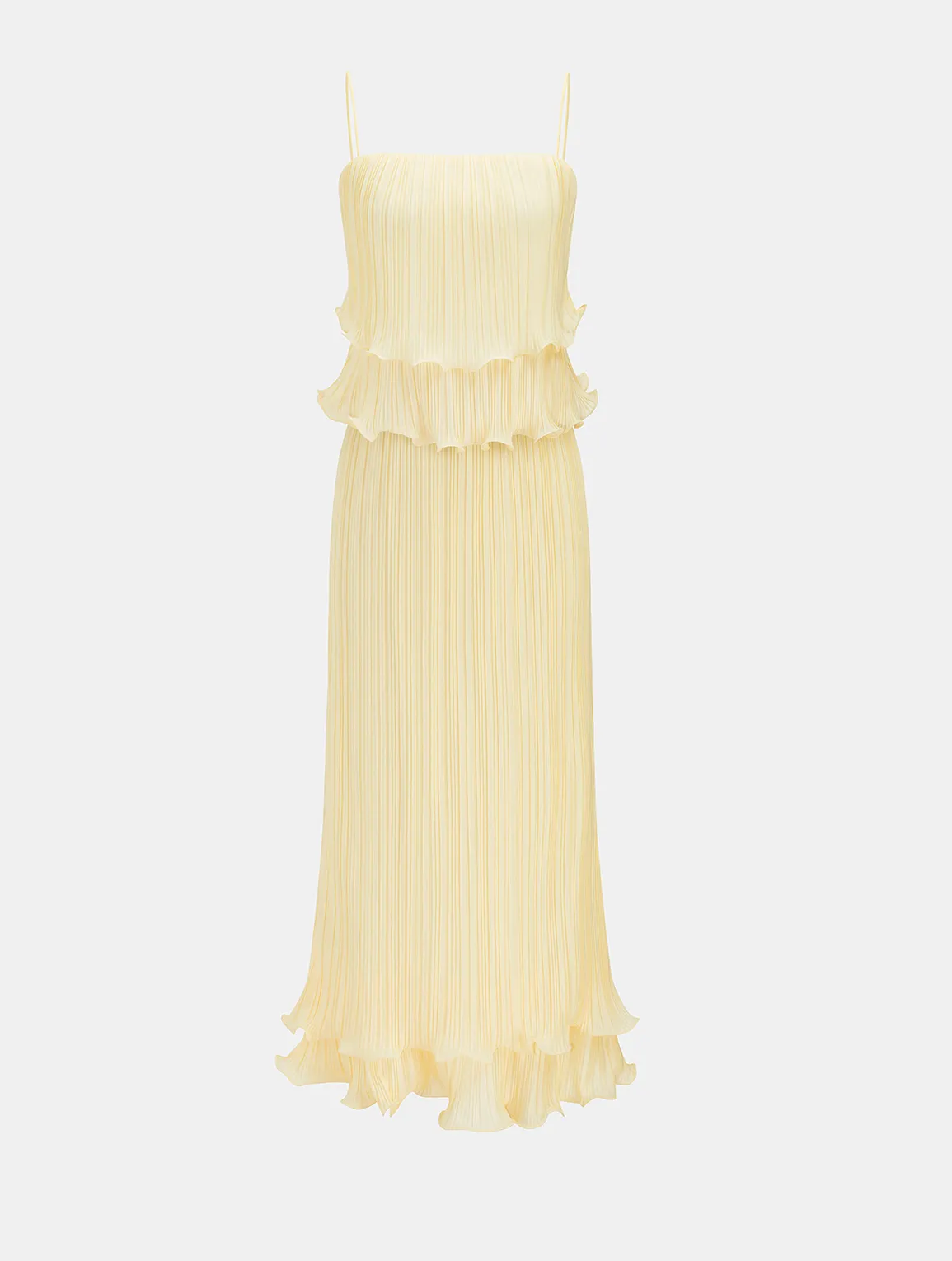 PLEATED LAYERED RUFFLE SKIRT SET 311058