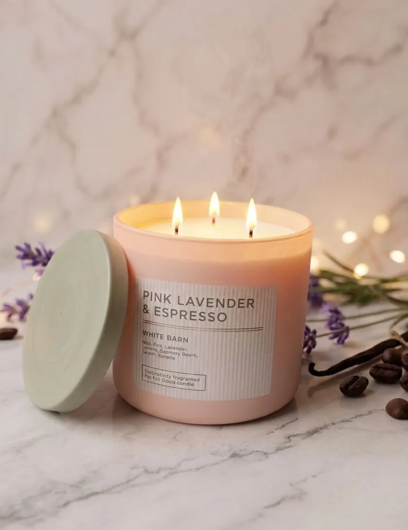 Vela Bath And Body Work Aroma Pink Lavanda Y Espresso