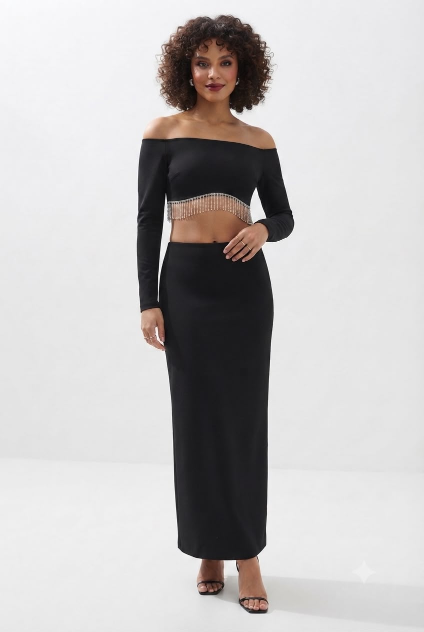 ZARA SEAMLESS RHINESTONE TOP 00109