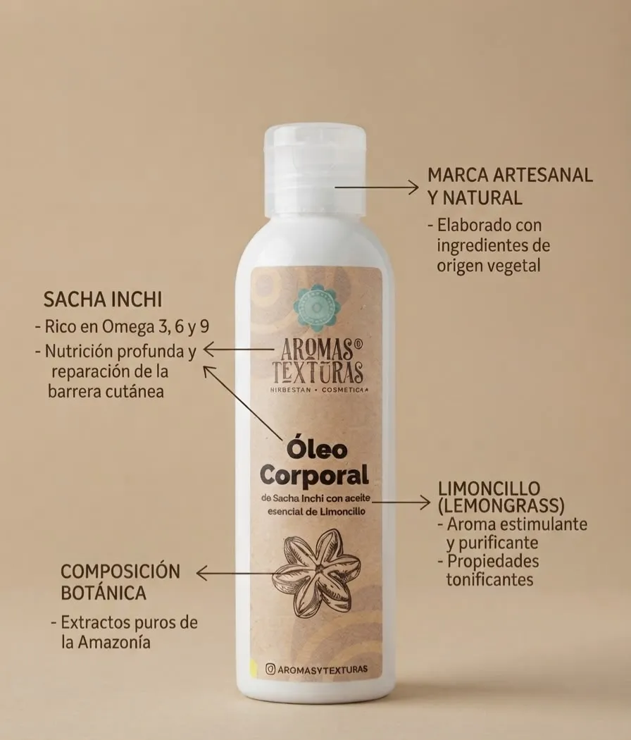 OLEO CORPORAL DE SACHA INCHI CON LAVANDA Y LIMOCILLO 120gr AT-019