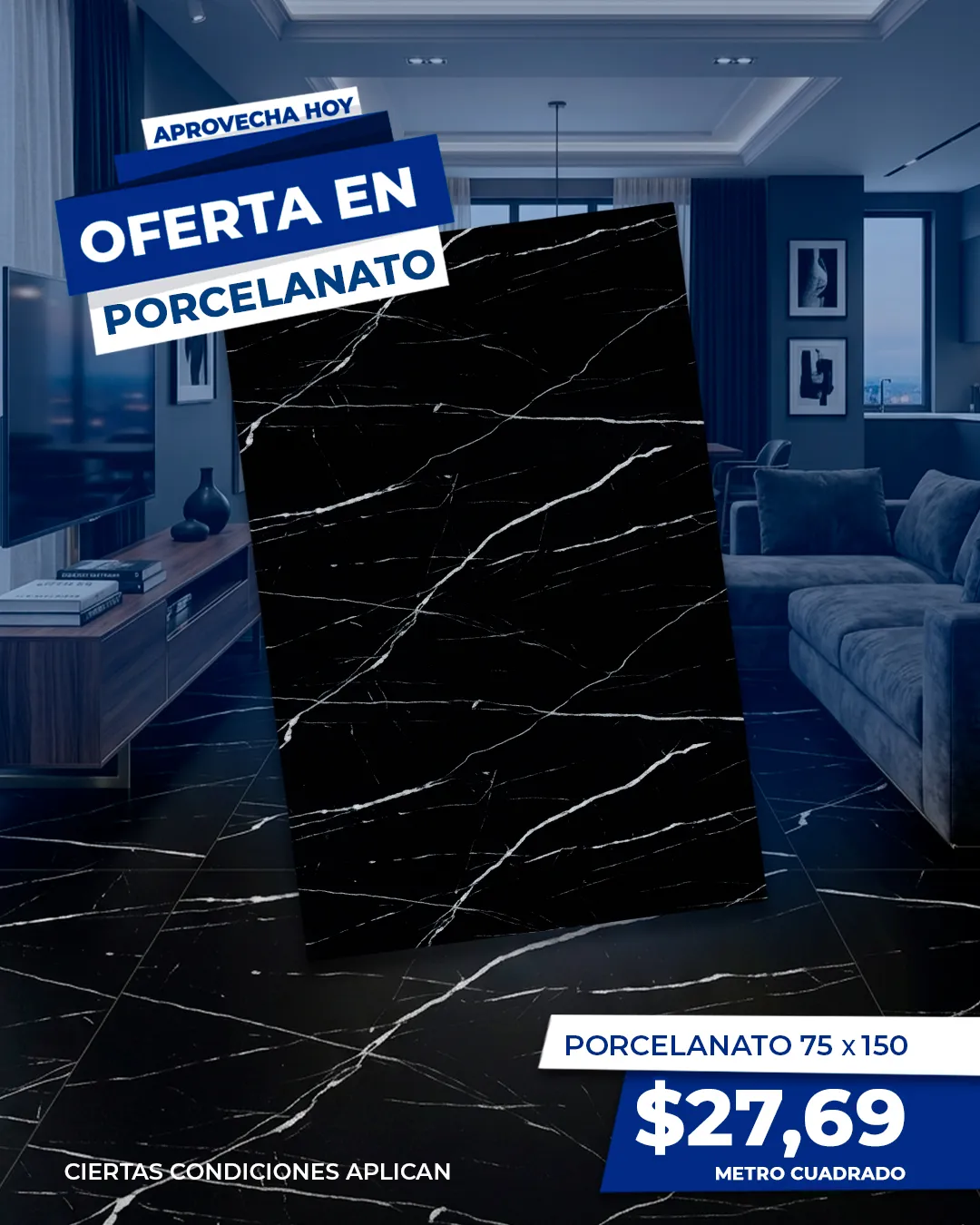 Porcelanato 75X150 CM MODELO 715CC21 DE 2.25 M2