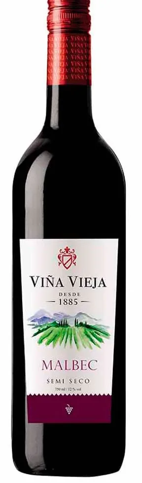 VINO VIÑA VIEJA MALBEC SEMISECO  750 ML