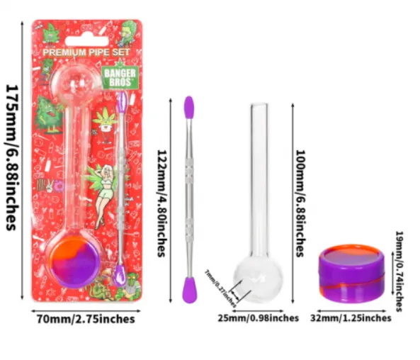 KIT PIPA ROSIN CON CONTENEDOR DE SILICONA Y HERRAMIENTA - BANGER BROS
