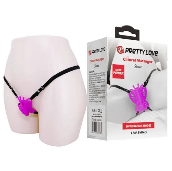 Vibrador Mariposa Morado 10 modos - BW-14887 Prettylove (S.T.M.)