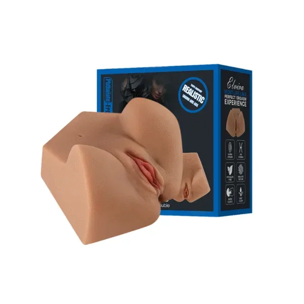 Elvira: Masturbador Realista de Doble Entrada en Silicona - M-22040 LILO (S.T.M.)