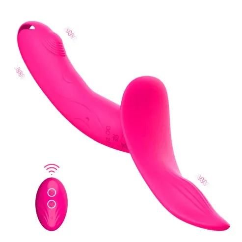 Vibrador Doble con Arnés, Control Remoto, 7 Modos, Recargable y Resistente al Agua - MY-1202 (S.T.M.)