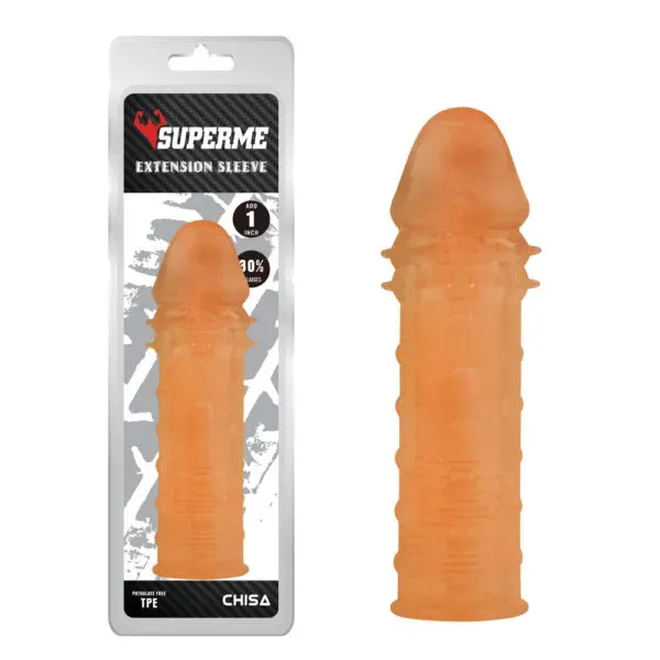SuperMe: Funda para Pene con Texturas + 2,5 cm. - CN-331615793 Chisa (S.T.M.)