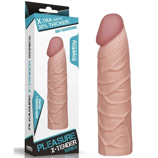 Pleasure X-Tender: Funda para Pene + 3 cm. - LV1051F Lovetoy (S.T.M.)