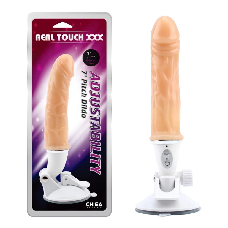 DILDO VIBRADOR CON BASE AJUSTABLE 10 FRECUENCIAS PITCH REAL TOUCHXXX CN-101897460 - CHISA 