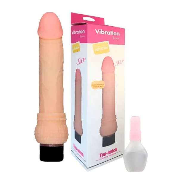Lucho: Dildo Vibrador Realista de 22 cm. Multivelocidad - No.467 Top-Notch (S.T.M.)