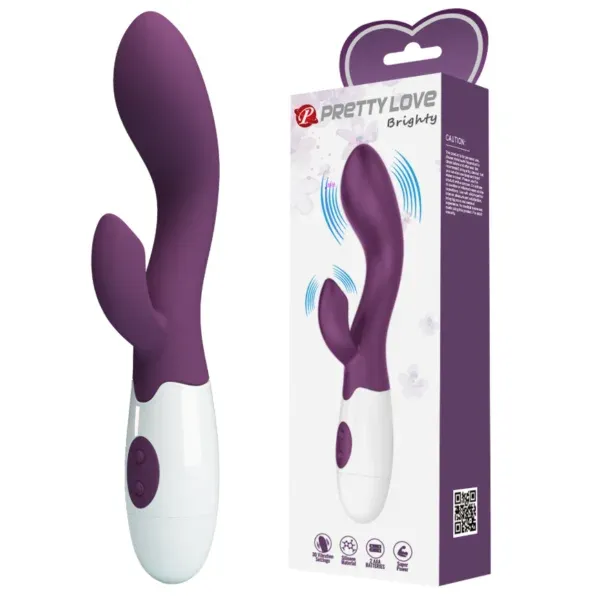 Brighty: Vibrador Conejito de Doble Estimulación con 30 Modos - Bl-014174 Prettylove (S.T.M.)