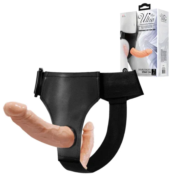 Arnés Doble con Dildos de TPR - BW-022077  Baile (S.T.M.)