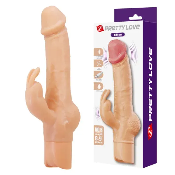 Ellison: Dildo Vibrador Recargable USB 10 modos -  BW-500114 Prettylove (S.T.M.)