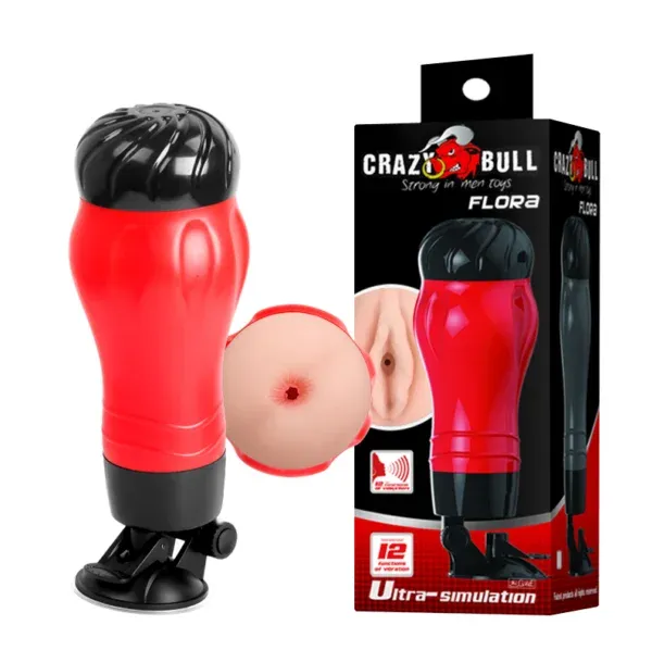 Masturbador Anal con Vibración y Audio Erótico - BM-00900T47S-1  Crazy Bull (S.T.M.)
