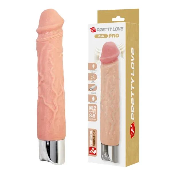 Dildo Vibrador Realista con 10 Modos y Carga USB -  BW-500081DC Prettylove (S.T.M.)
