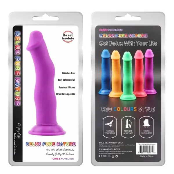 Jolly D 22 cm.: Dildo Curvo con Ventosa Colores -  CN-10174398 Chisa (S.T.M.)