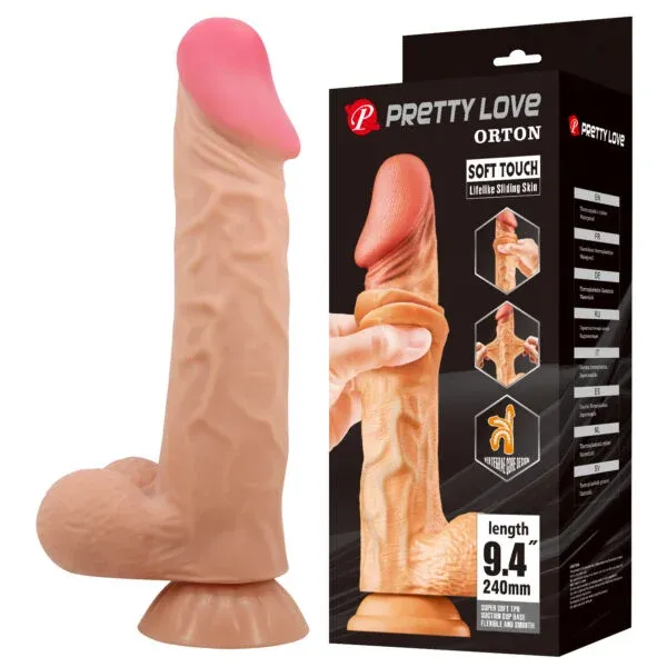 Dildo Realista con Ventosa y Piel Deslizante - BW-008104NRG-1 Prettylove (S.T.M.)