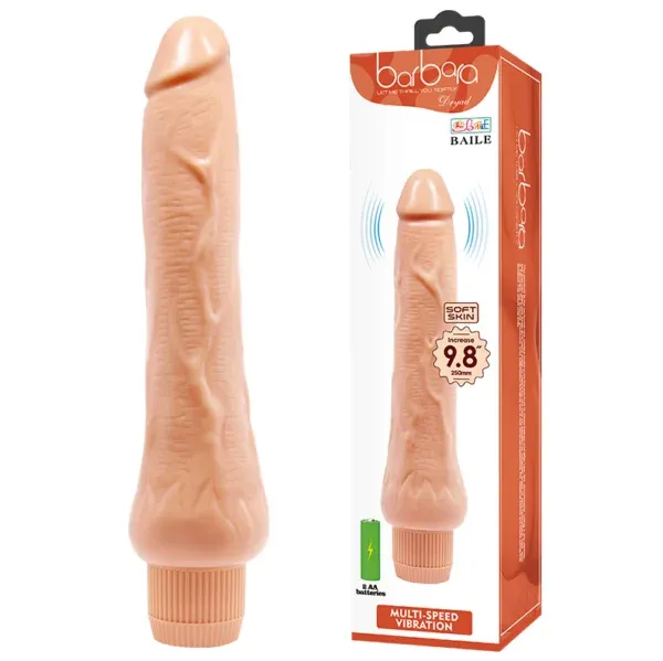 Dildo Vibrador Curvo con Base Giratoria de Multivelocidad - BW-001072R Baile (S.T.M.)