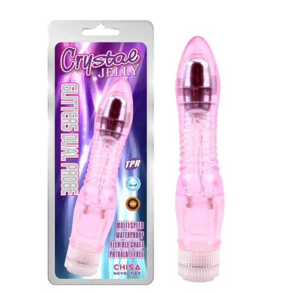 Glitteas: Dildo Vibrador con Base Giratoria Multivelocidad - CN-131848260 Chisa (S.T.M.)