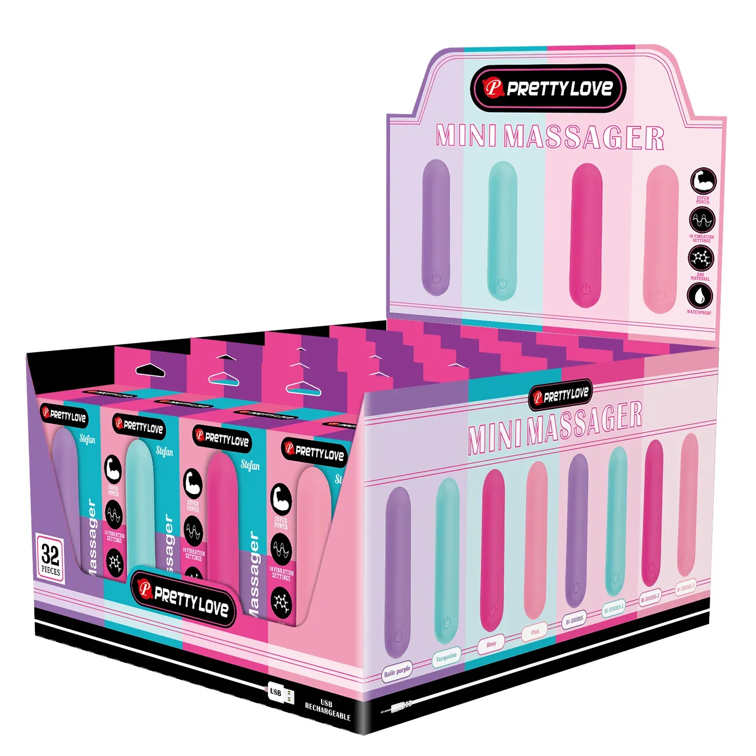 Vibrador Bala de 10 Modos - BI-300085H Prettylove (S.T.M.)