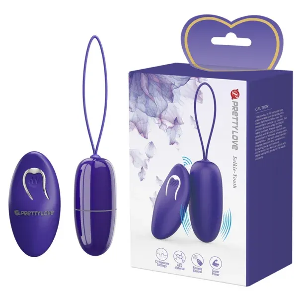 Huevo Vibrador Morado con 12 Modos - BI-014865WL Prettylove (S.T.M.)