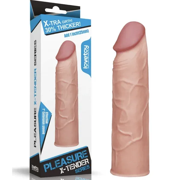 Pleasure X-Tender: Funda para Pene +3 cm. - LV1050 Lovetoy (S.T.M.)