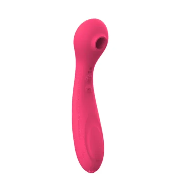 BUMI: Succionador de Clítoris + Dildo Vibrador Flexible  - AVB057RE (S.T.M.)