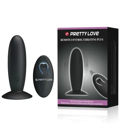 Vibrador Anal Recargable con Control Remoto, Silicona, 10 Modos - BI-040045W Prettylove (S.T.M.)