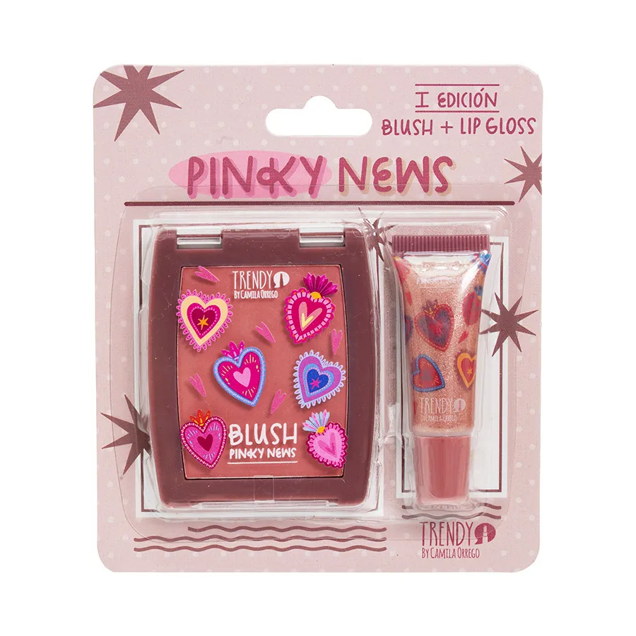 KIT RUBOR Y GLOSS PINKY NEWS