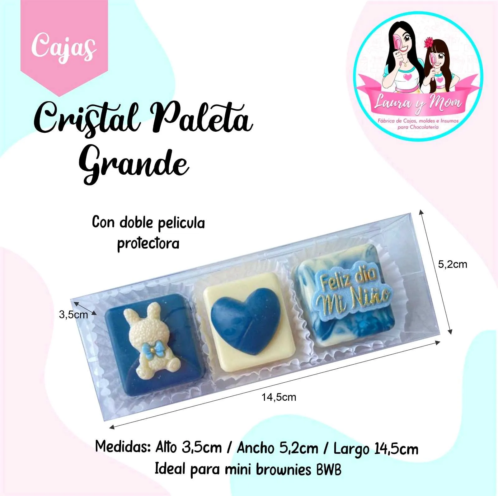 Caja cristal paleta grande