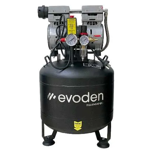 Compresor de 1HP, tanque 38 Lts, recuperación 135 Lts/Min. EVODEN