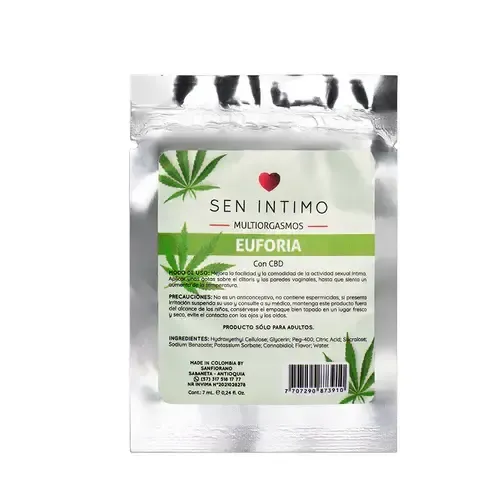 MULTIORGASMICO GEL EUFORIA CON CANNABIS SACHET 7ml By. Sen Intimo