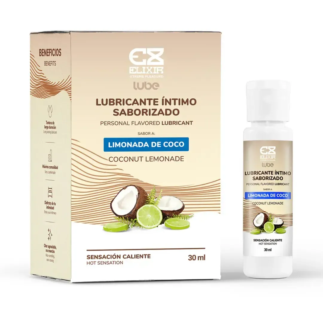 LUBRICANTE CALIENTE COMESTIBLE [LIMONADA DE COCO 🥥] 30ml By. ELIXIR 