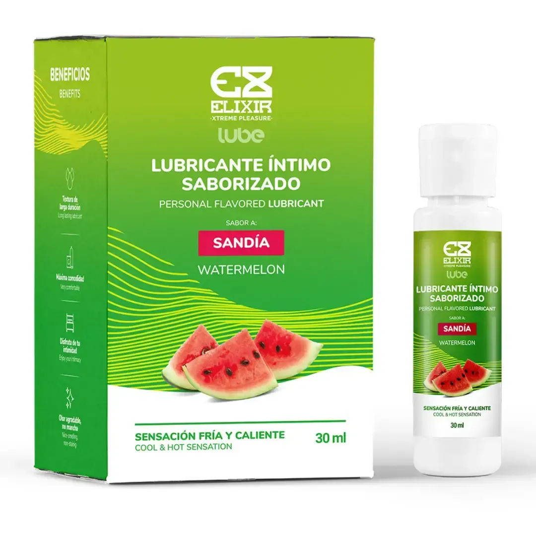 LUBRICANTE CALIENTE-FRIO COMESTIBLE [SANDIA 🍉] 30ml By. ELIXIR 